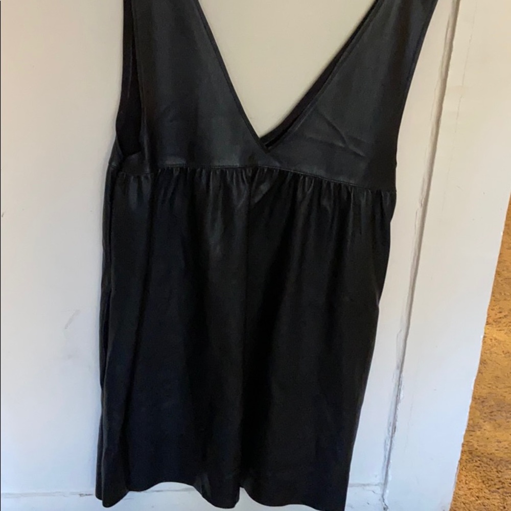 Zara faux-leather dress